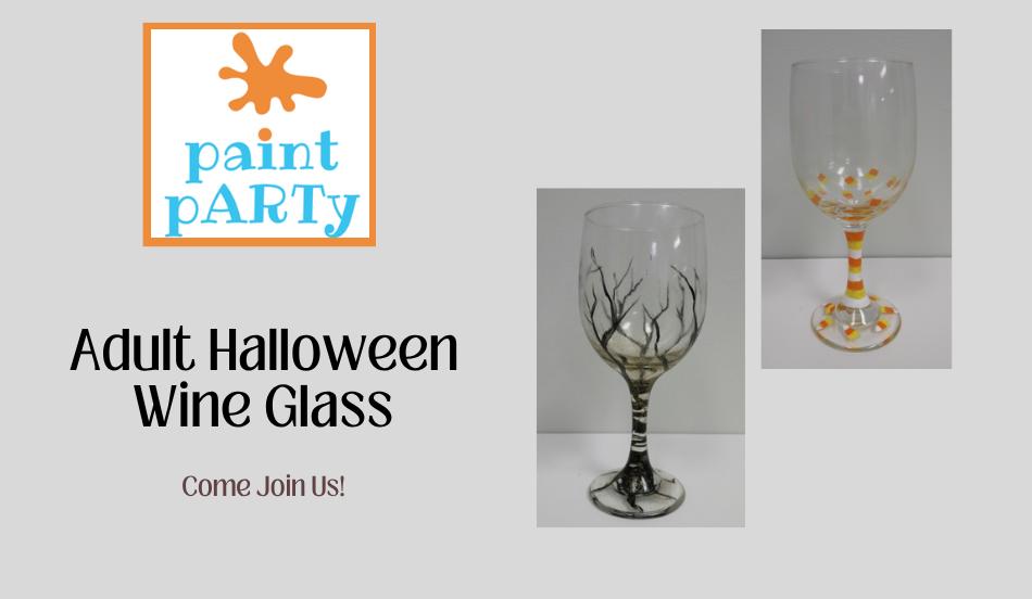 Wine Glass Painting (Adult session) - Halloween Theme