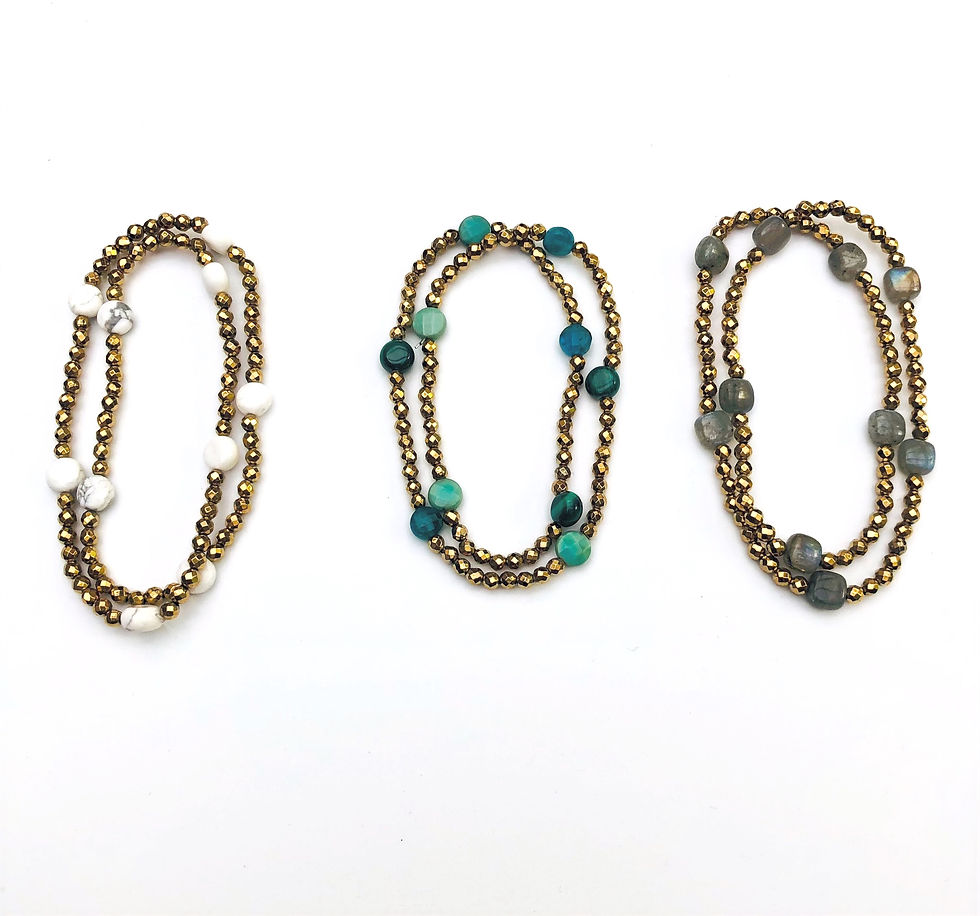 Miniature : BRACELET DOUBLE HEMATITE