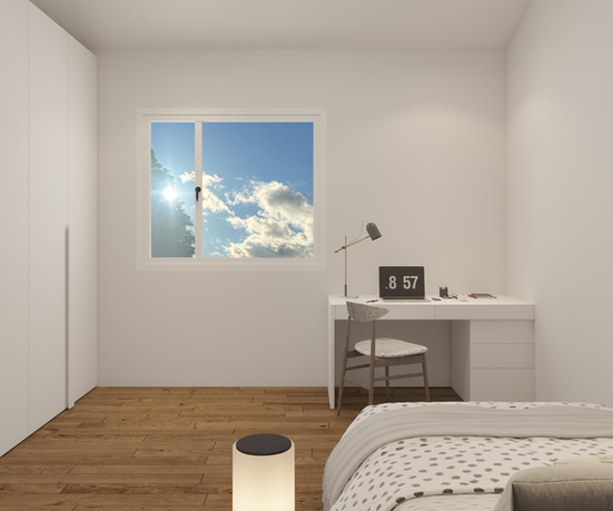 Kinderzimmer mit Schreibtisch Neubau-Doppelhaushälfte in Tiefenbach