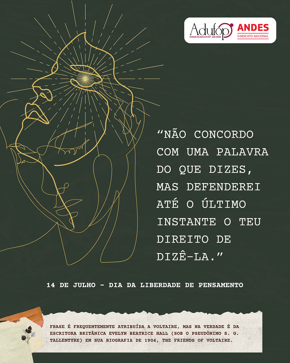 14 de julho – Dia da Liberdade de Pensamento