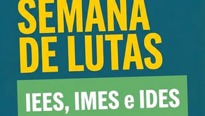 Semana de Lutas do Setor das Iees, Imes e Ides ocorre de 4 a 8 de maio