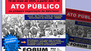 Docentes das estaduais paulistas realizarão ato na Unicamp na segunda (19)