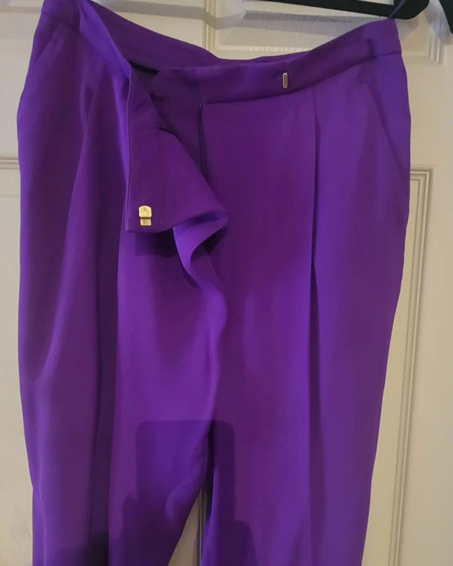 Gucci Purple Silk Pants
