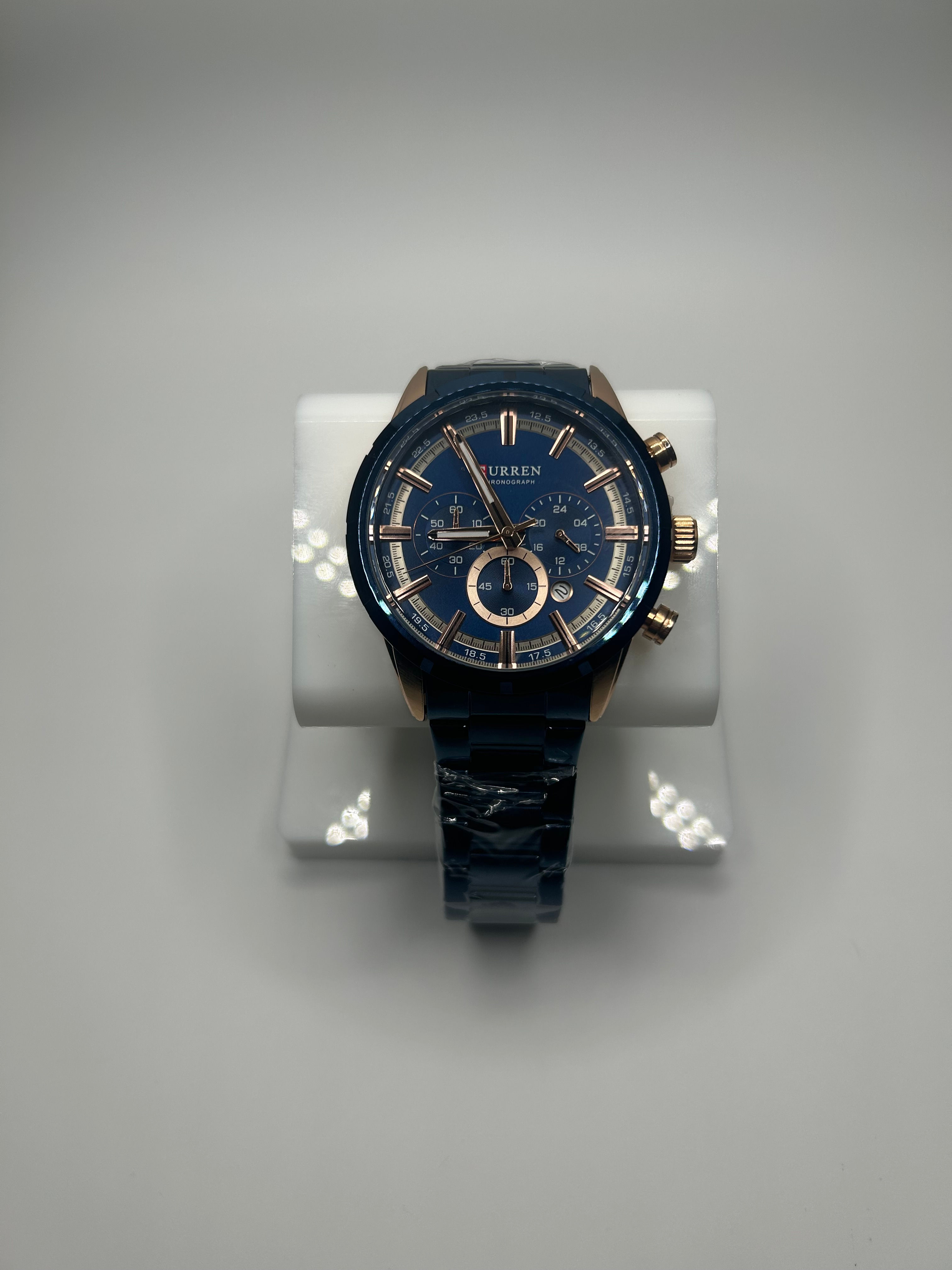 Curren Mens Fashion Watch 45mm Blue/RG