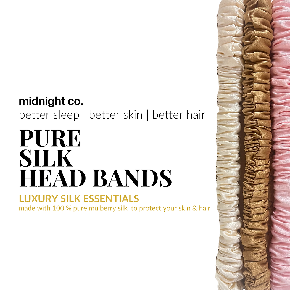 Thumbnail: midnight blush silk head band