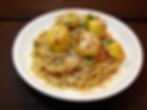 Saffron scallop pasta