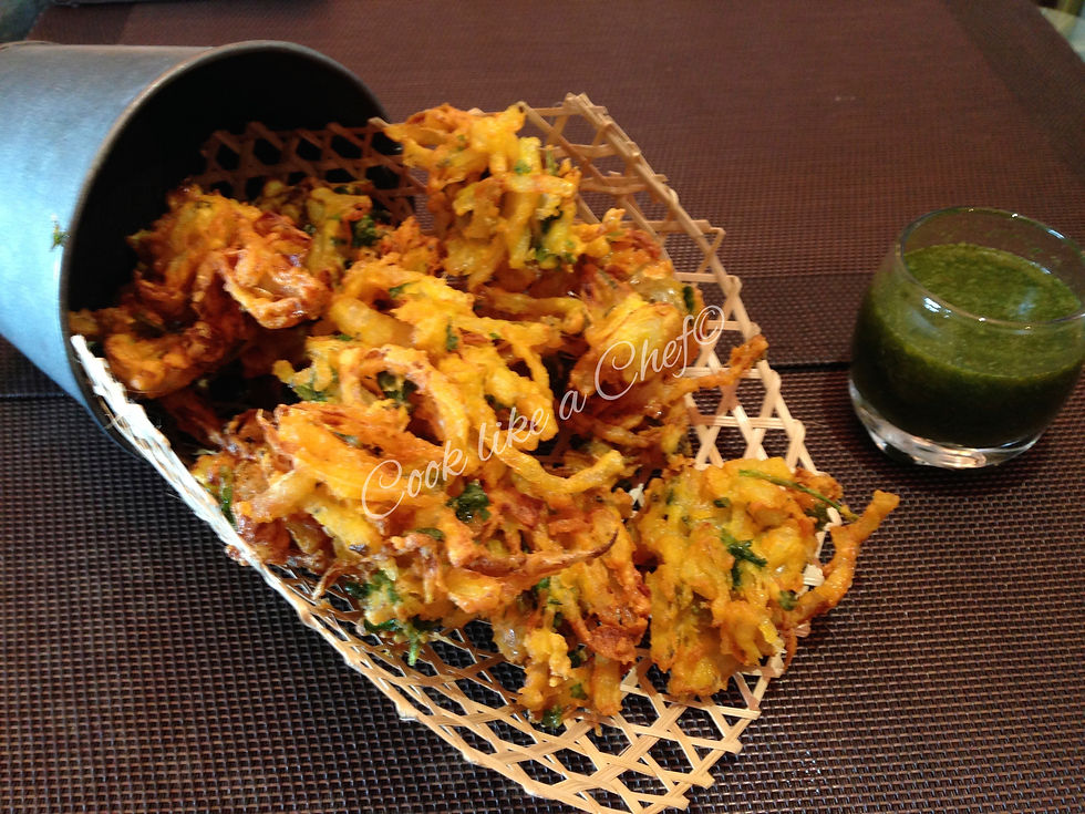 Onion bhajia