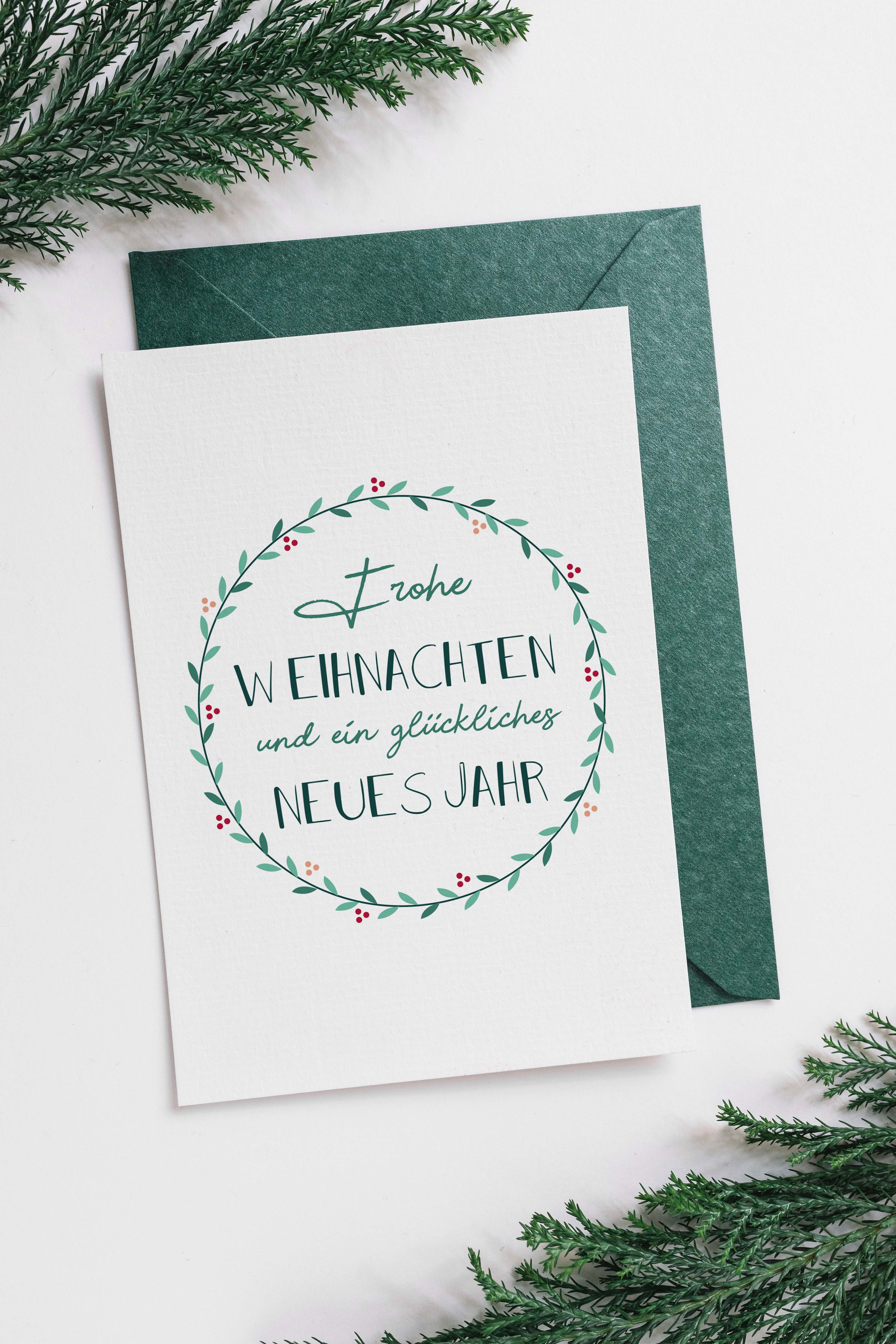 Weihnachtskarte "Kranz"