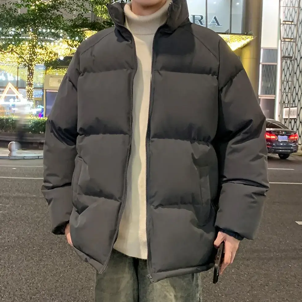 Thumbnail: Men's Parkas Warm Basic Style Casual Jackets Thicken Winter Coat Puffer Jacket