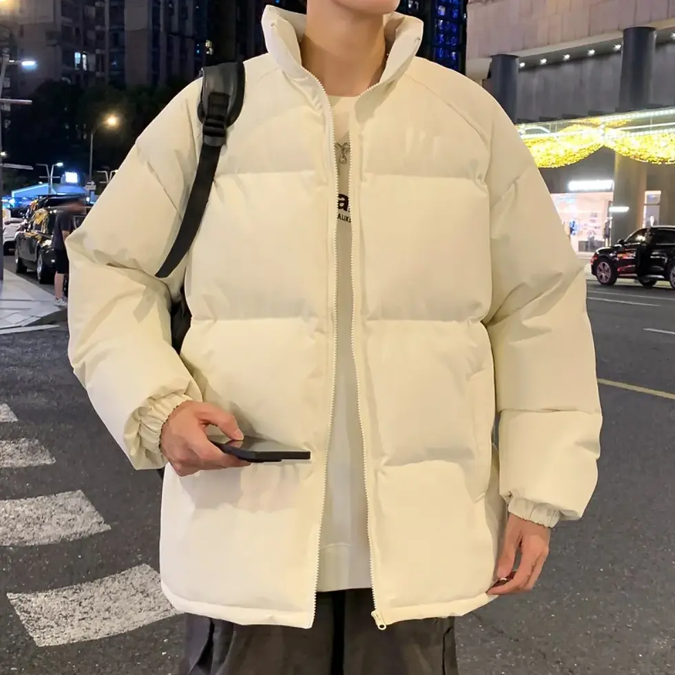 Thumbnail: Men's Parkas Warm Basic Style Casual Jackets Thicken Winter Coat Puffer Jacket