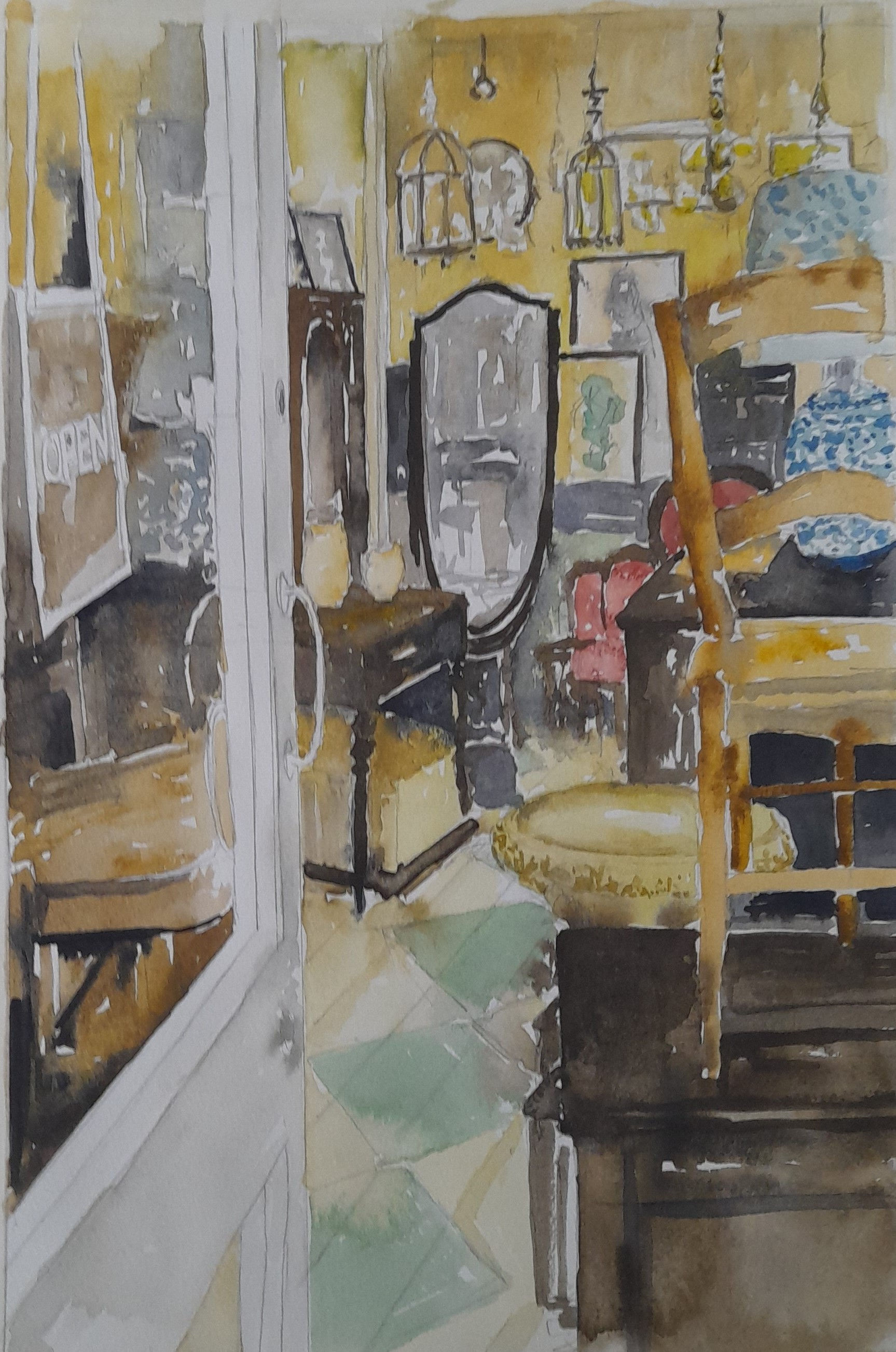 Antique shop interior, Ryde, Isle of Wight, UK