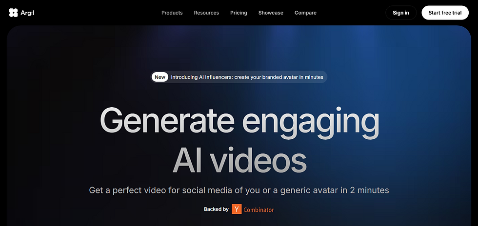 Argil AI interface