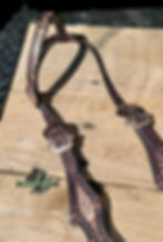 Thumbnail: Brown Floral Inlay Headstall