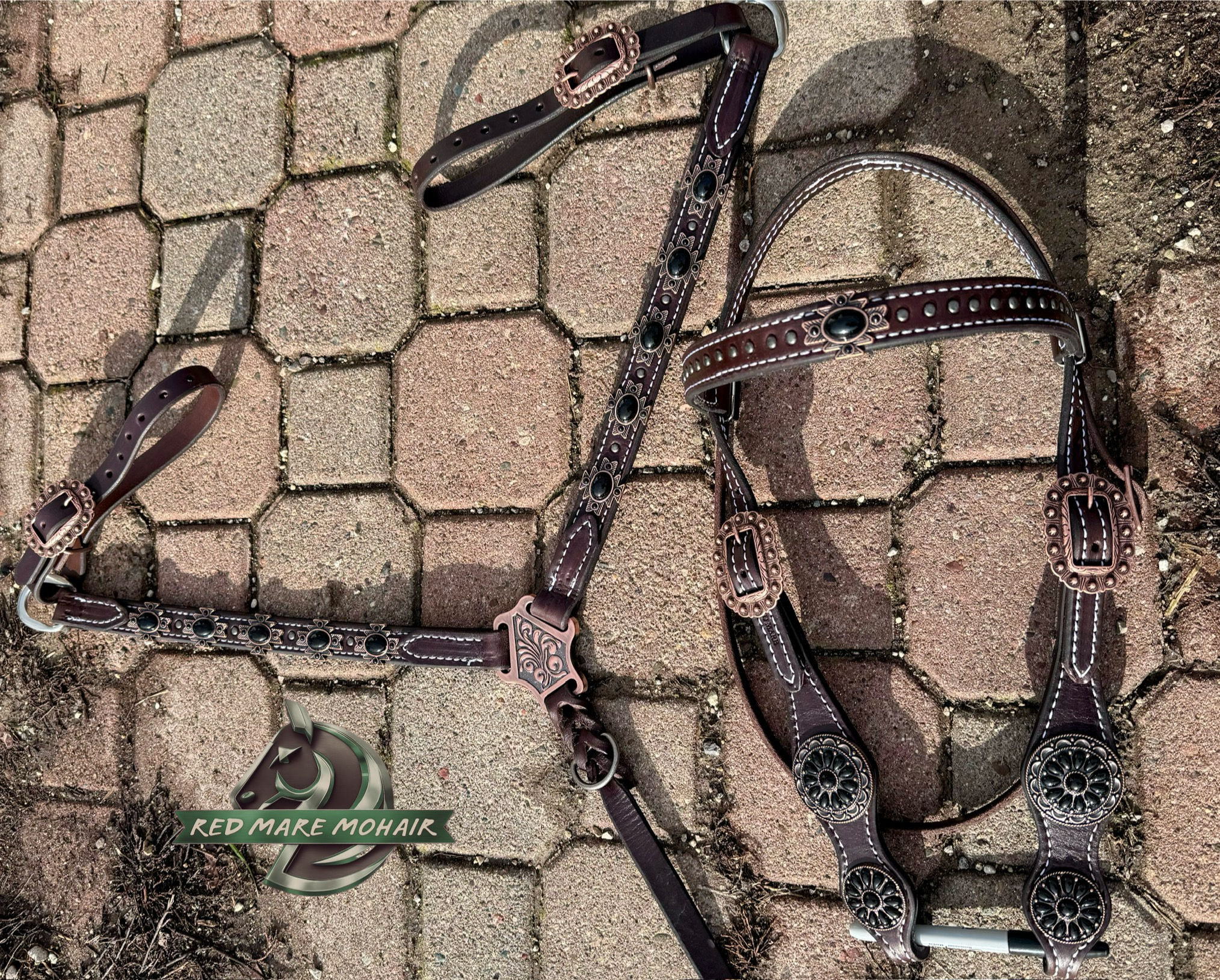 Black Concho Tack Set 