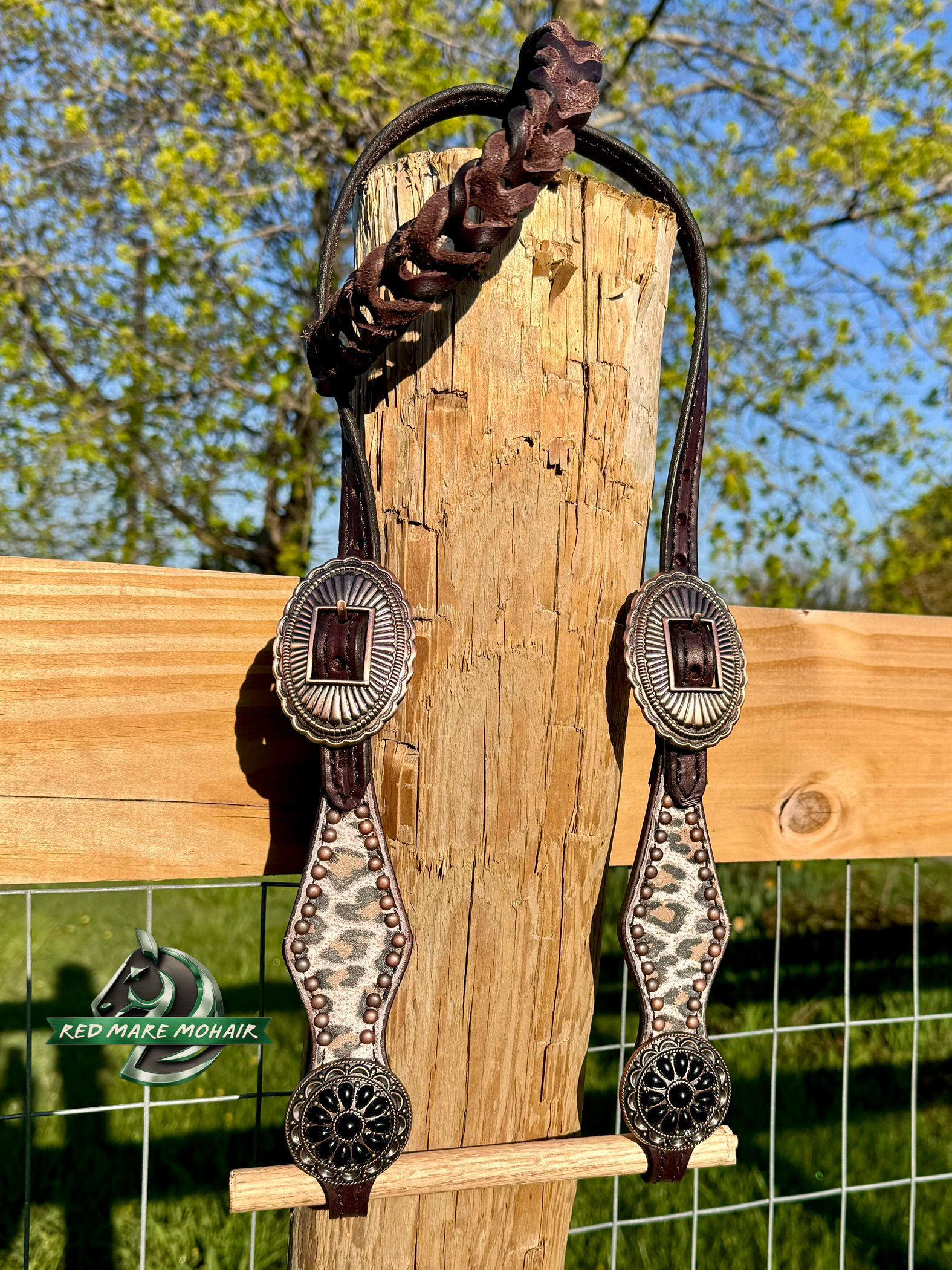 Leopard Overlay Headstall 