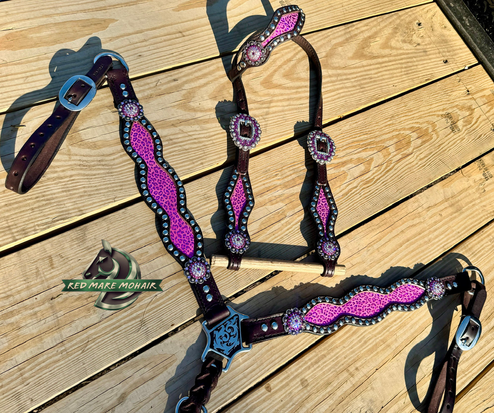 Pink Bling Leopard Tack Set 