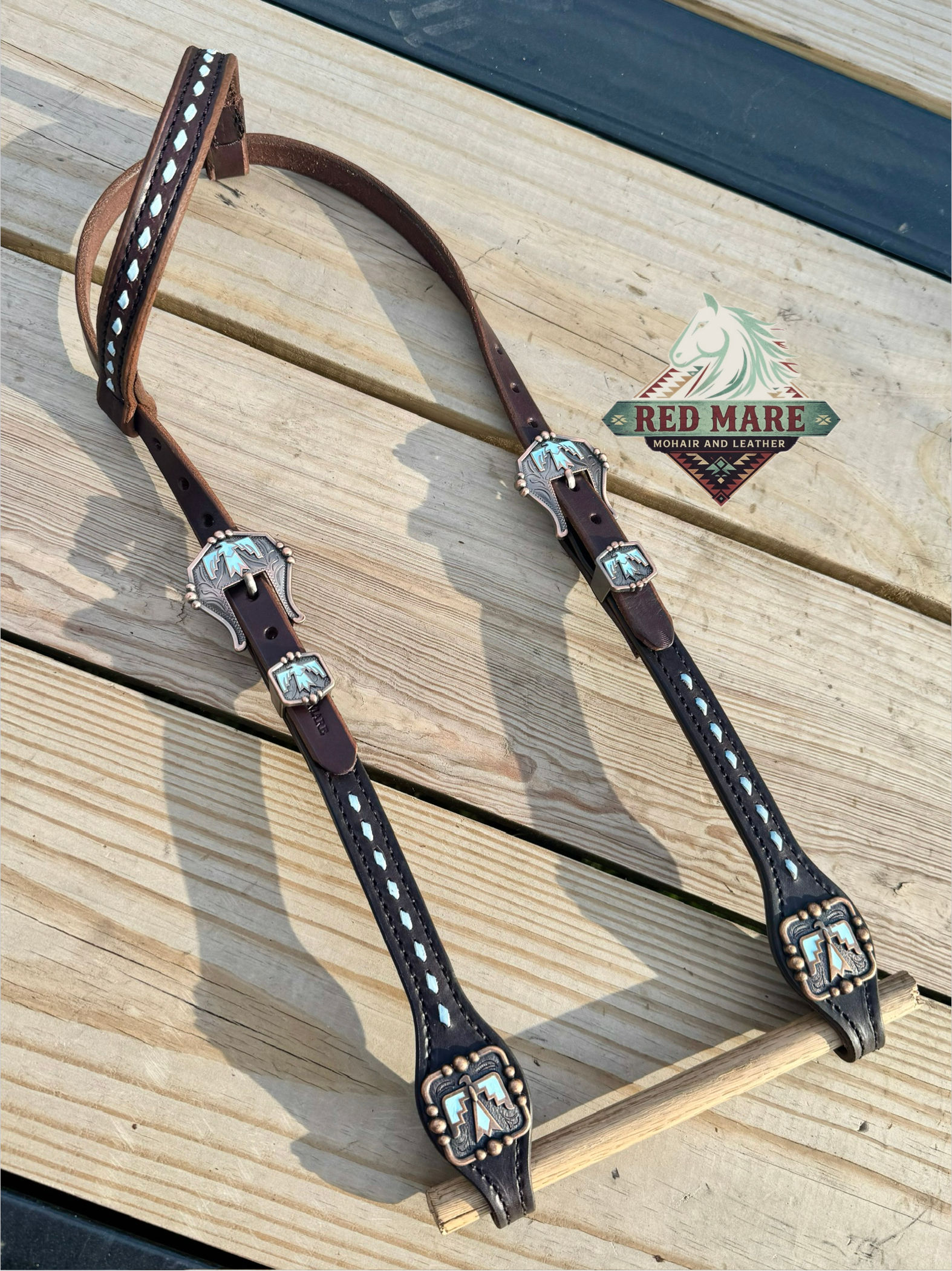 Blue Thunderbird Headstall