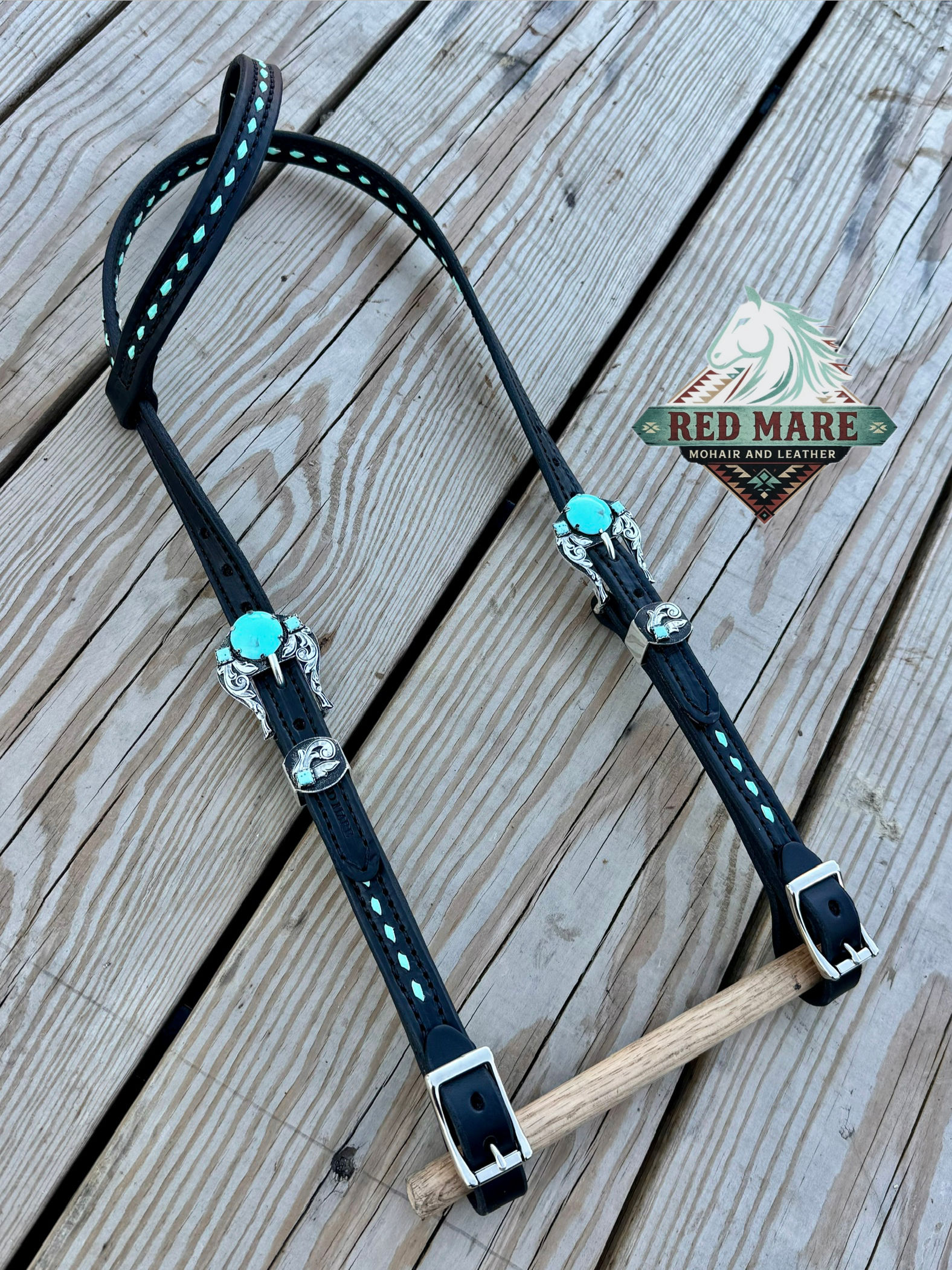 Buckstitch Quick Change Headstall with Handmade Hardware 