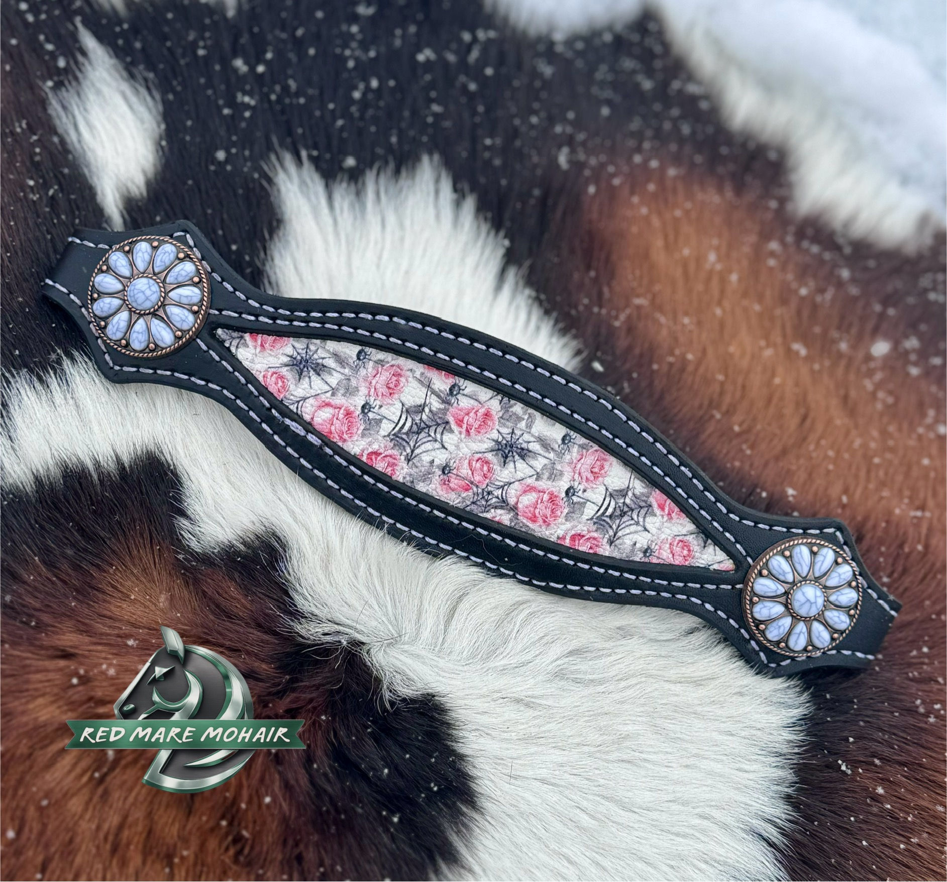 Spider Webs and Roses Noseband 