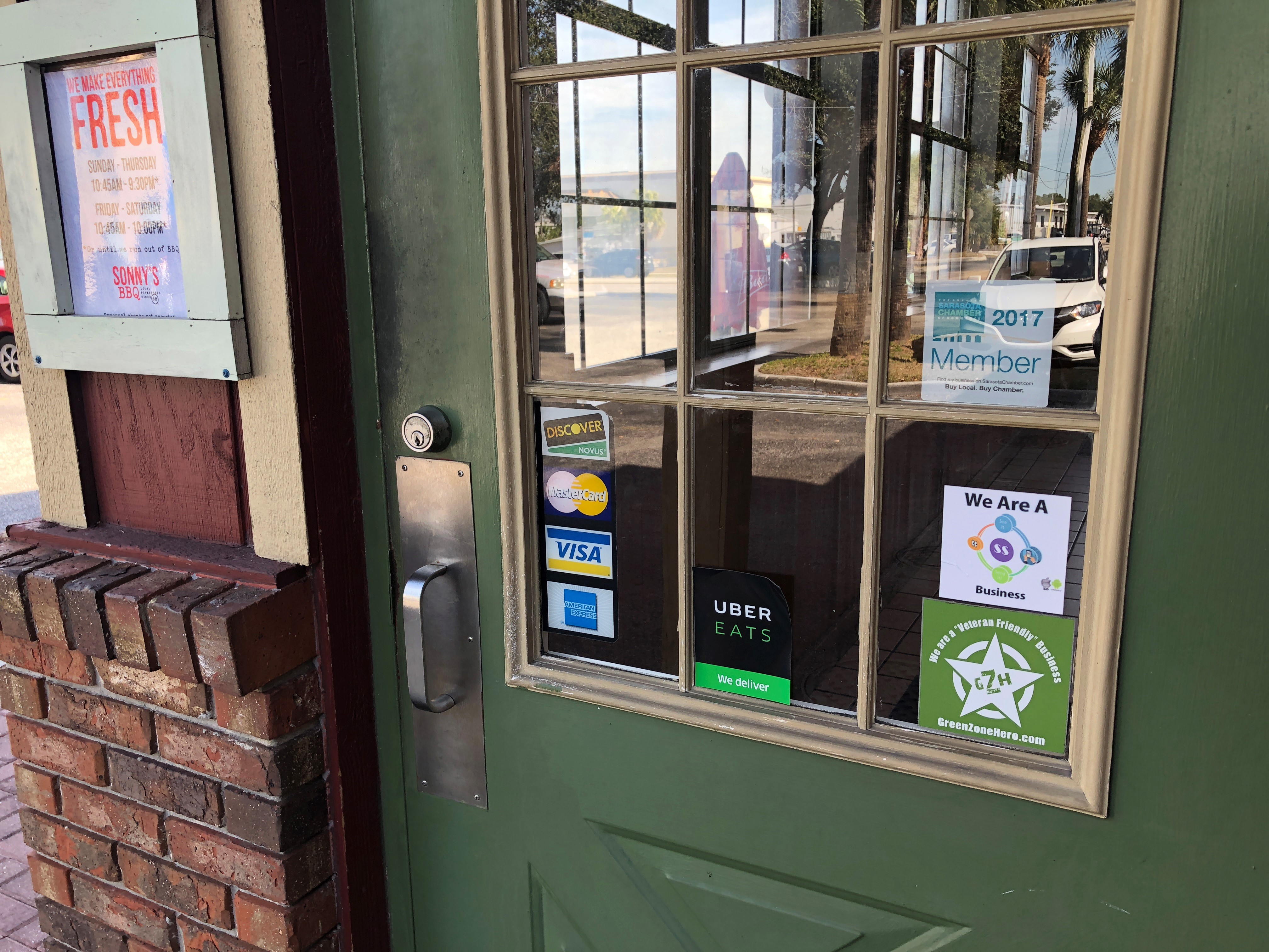 Sonny's BBQ support sticker