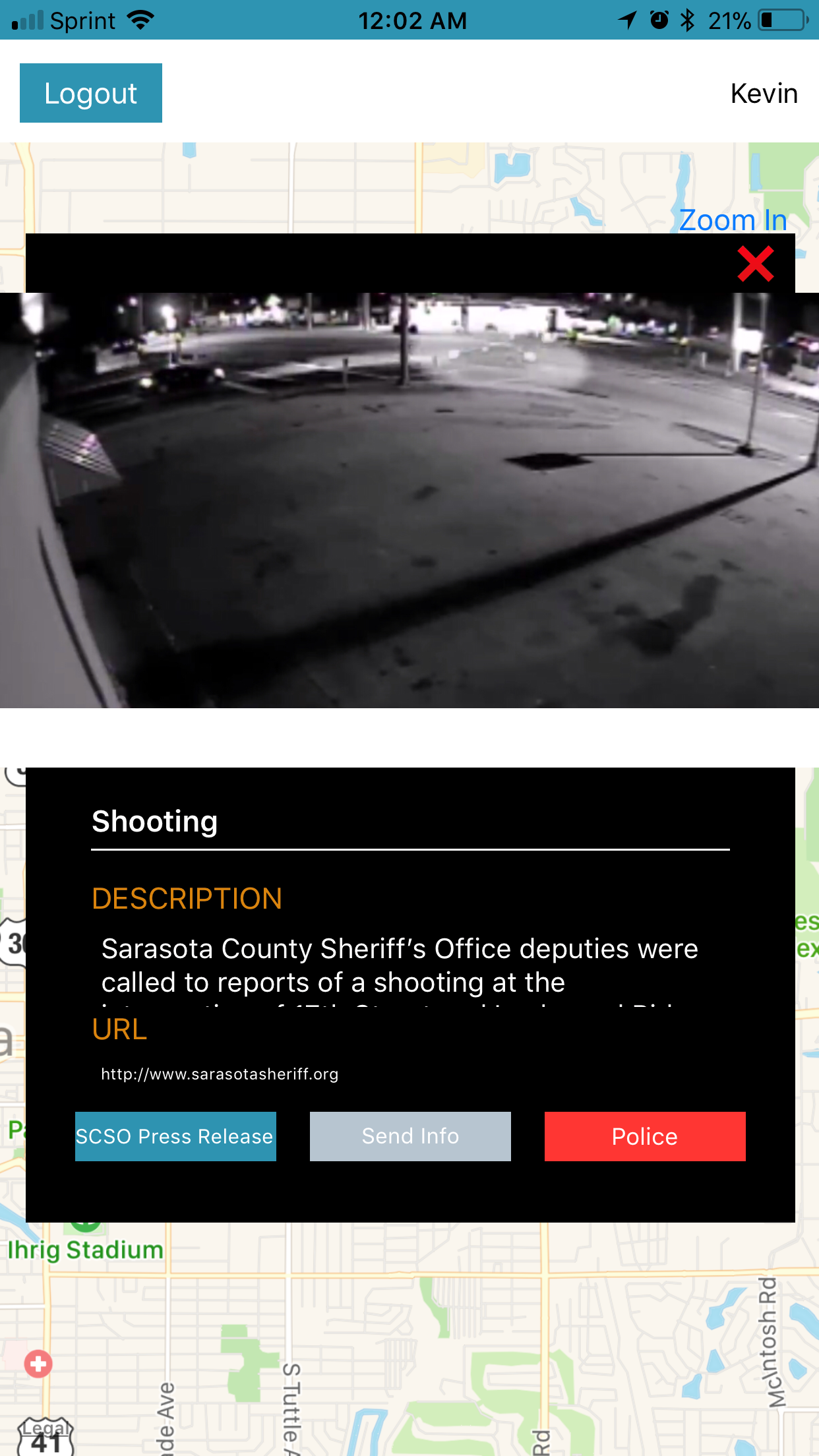 Shooting App Notification