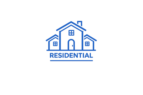 Residential home icon representing RENIX Landscaping & Renovation's professional residential landscaping, renovation, and HVAC services for homeowners across Ontario.