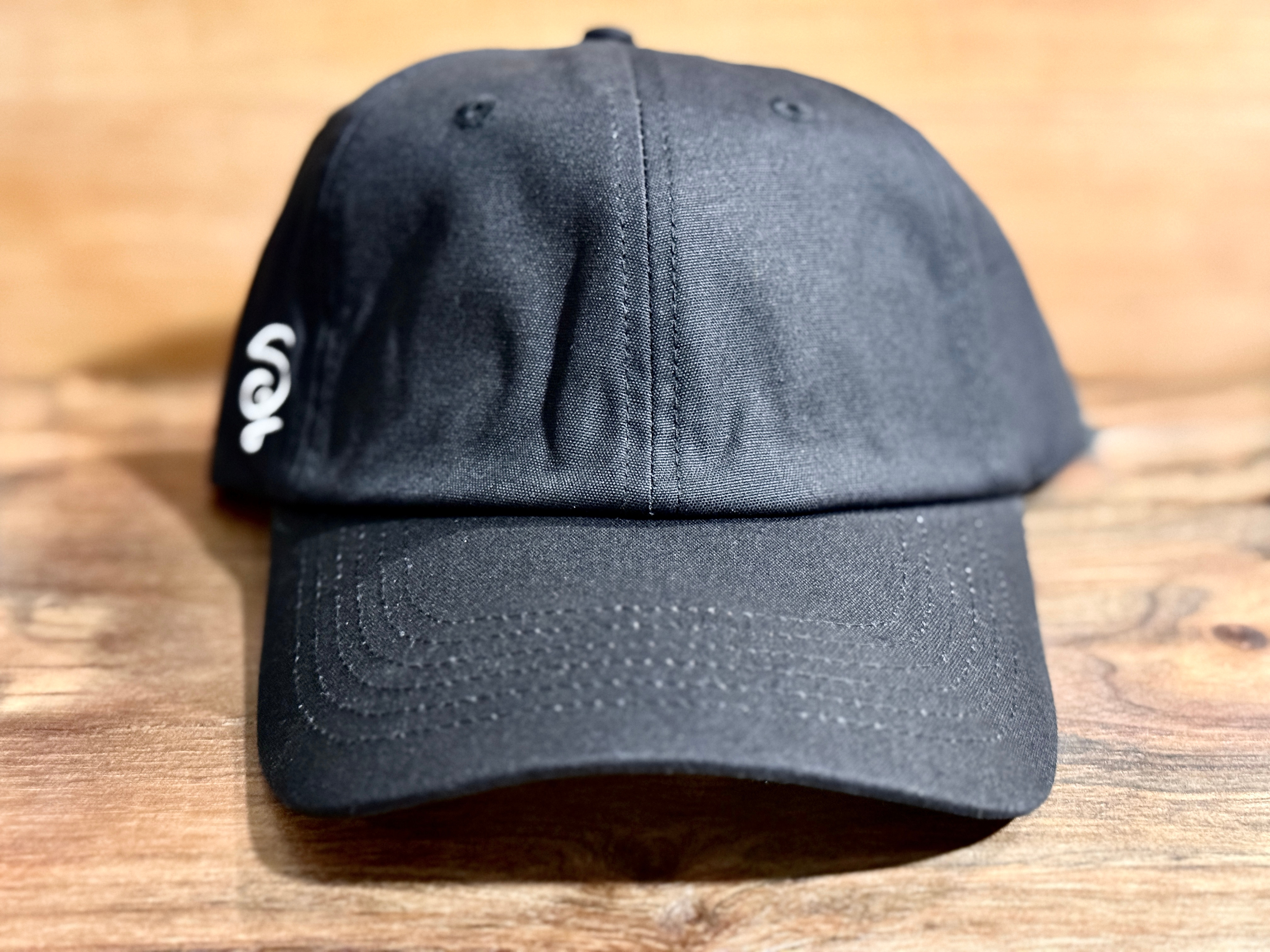 So Good  - Organic Cotton baseball cap - white on black