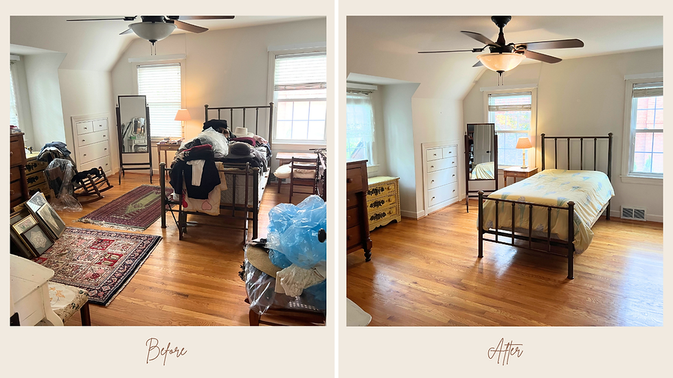 Bedroom Decluttering & Staging