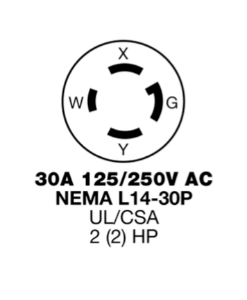 Thumbnail: Hubbell 2711BK Twist-Lock Plug
