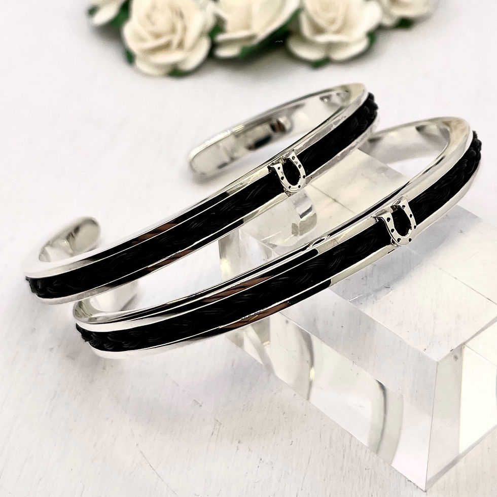 Thumbnail: Cuff Bangle with Horseshoe