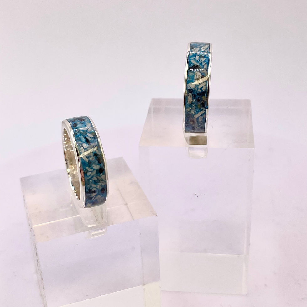 Thumbnail: Sterling Silver Band Ring for Ashes