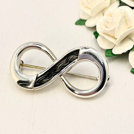 Infinity Brooch with braid