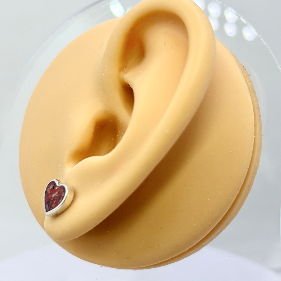 Thumbnail: Sterling Silver Heart Earring