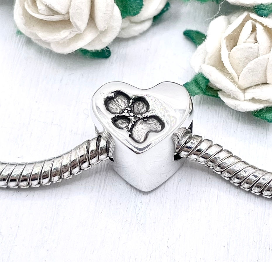 Thumbnail: Sterling Silver Hand - Paw - Hoof Print Charm