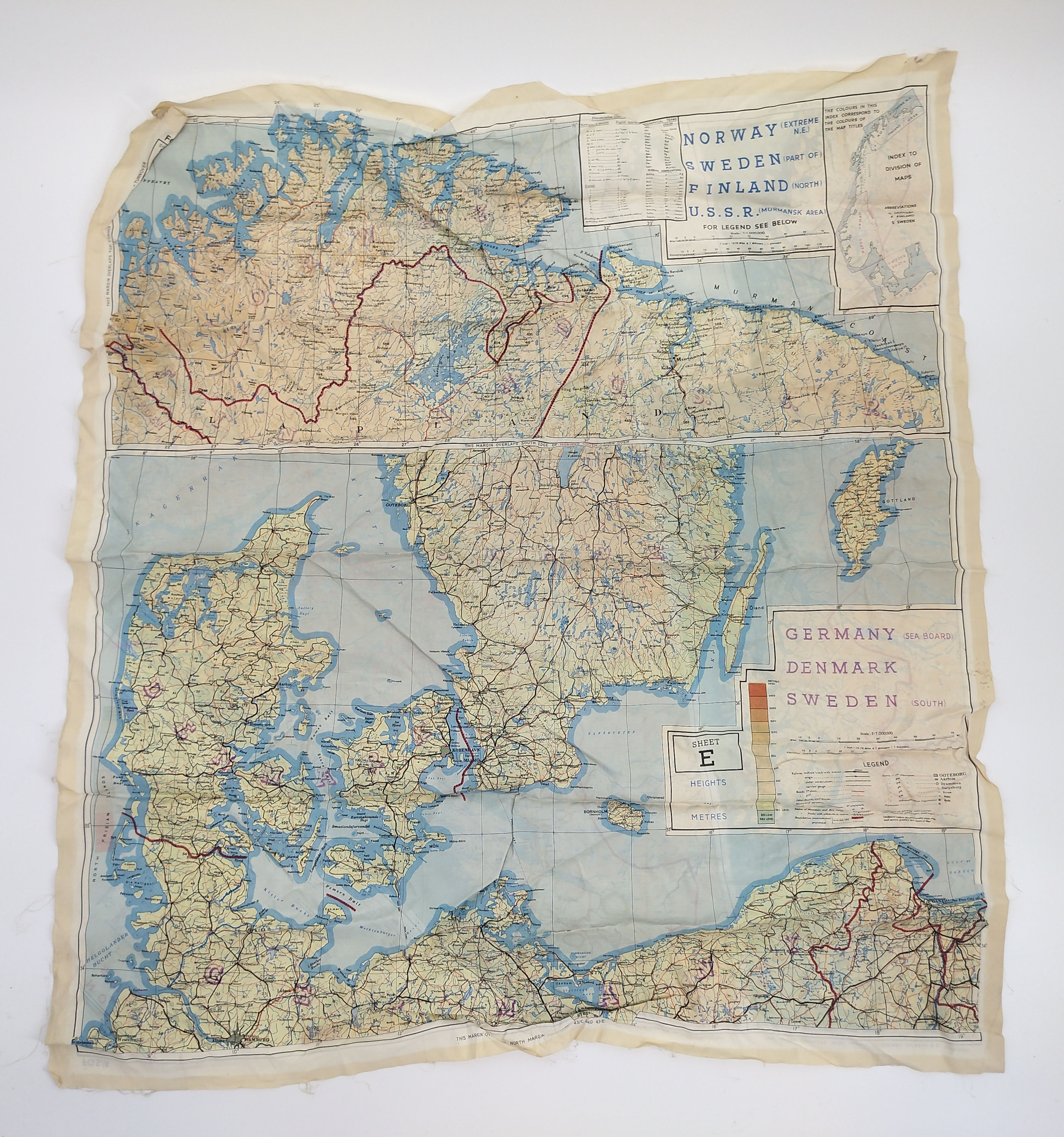 RAF escape map 1943