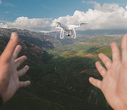 Drone em paisagem