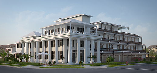 3d architectural rendering of the hotel in Florida