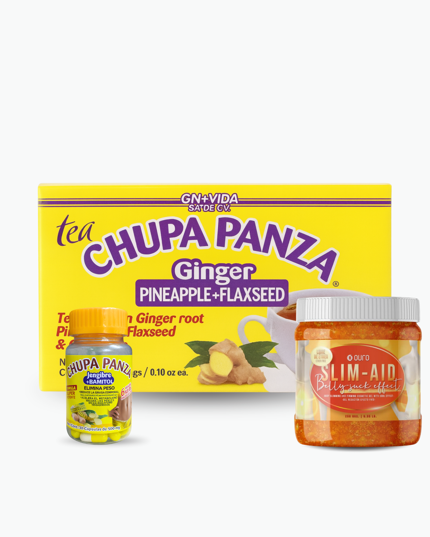 Kit Chupapanza (Té + Cápsulas + Gel)