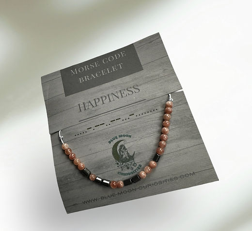 Blue moon morse code bracelet sale