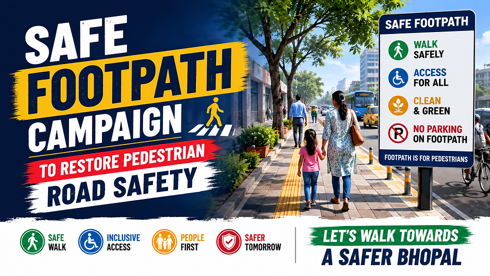 Bengaluru Safe Footpath Campaign to Restore Pedestrian Road Safety