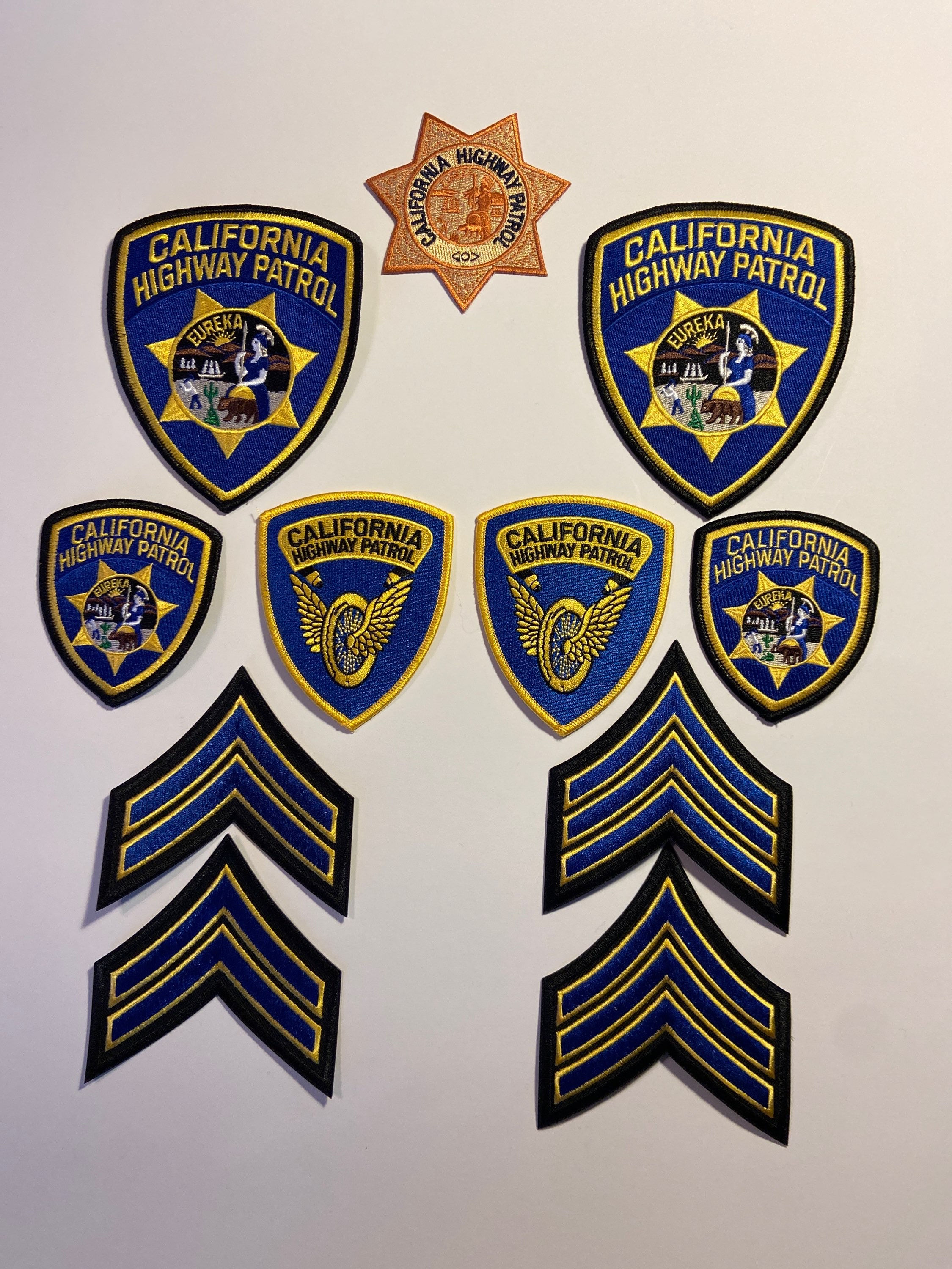 California Highway Patrol Patch Lot of 9