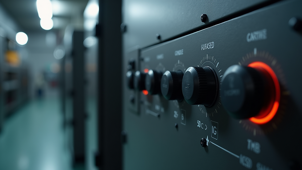 Close-up view of a furnace control panel with temperature settings