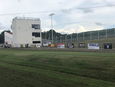Lonesome Pine Raceway showing some sponsor pride