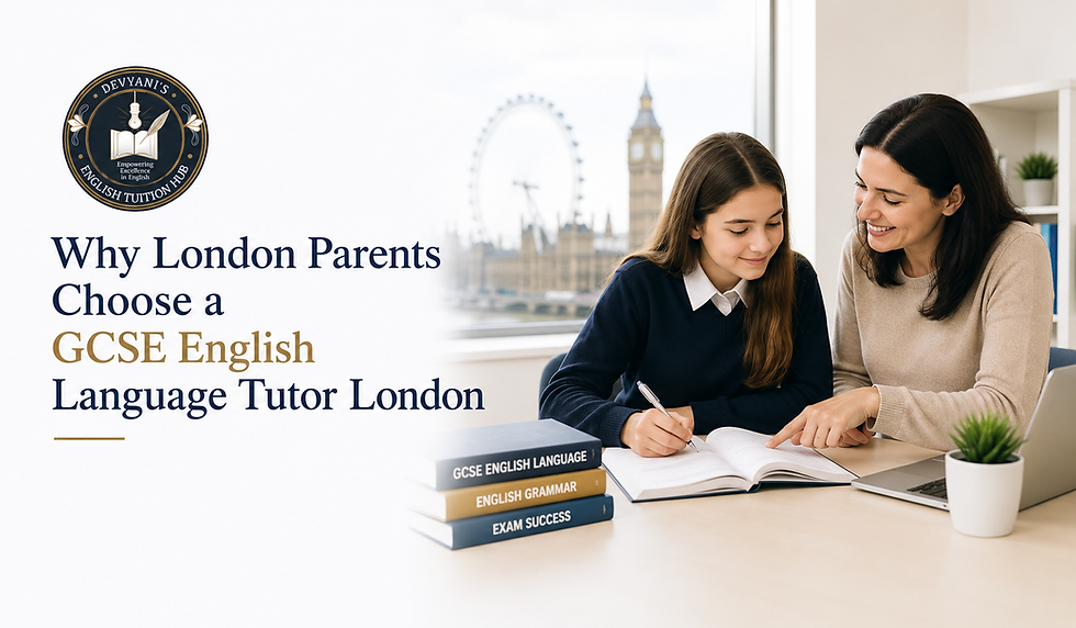 Why London Parents Choose a GCSE English Language Tutor London