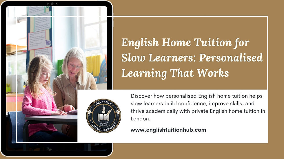 private English home tuition in London