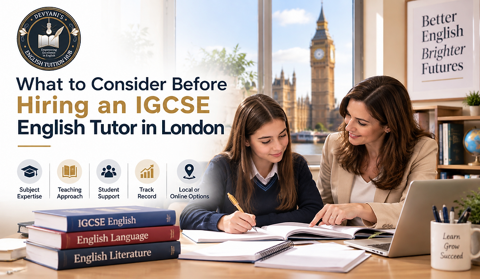 What to Consider Before Hiring an IGCSE English Tutor in London