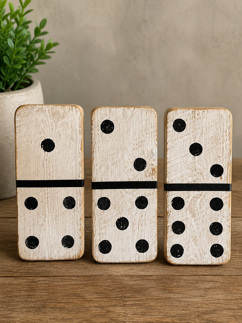 Thumbnail: Rustic Domino Wall Art Set
