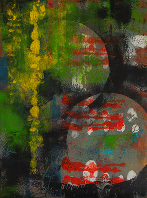 Spheres abstract painting