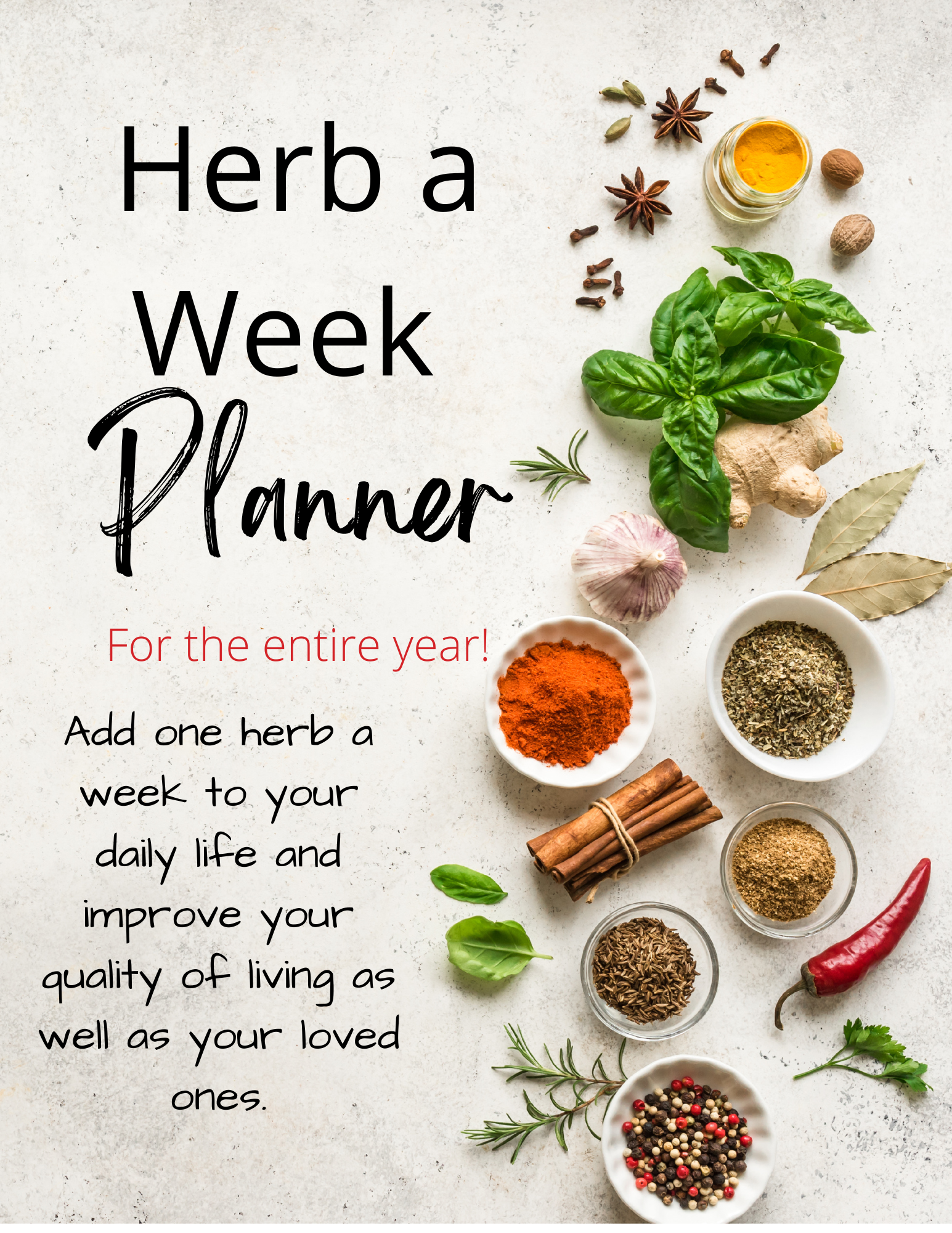 Herb A Week Planner-for an entire year!