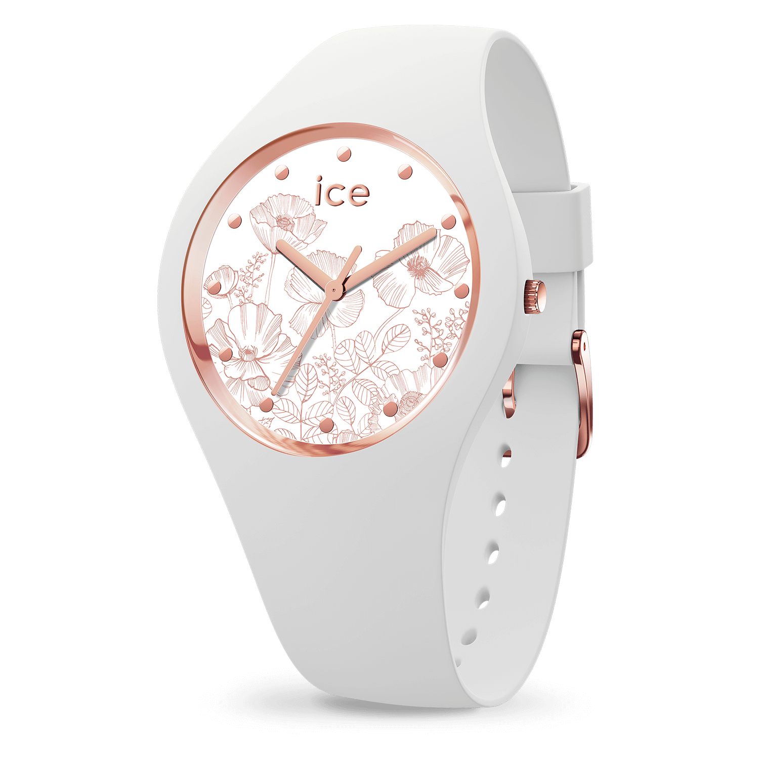 Montre ICE WATCH - ICE FLOWER SPEINF WHITE - MEDIUM - 016 669